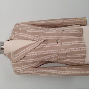 LOFT Women's Vintage Style Floral & Striped Blazer/ Size 8